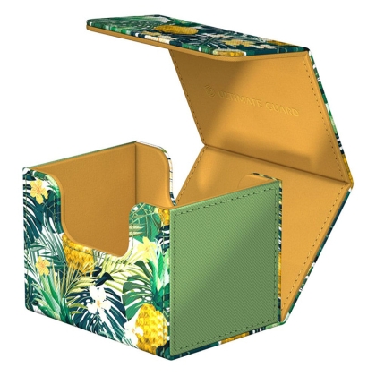 Ultimate Guard Sidewinder Floral Places Кутия за Съхранение на 100+ карти - Bahia Green