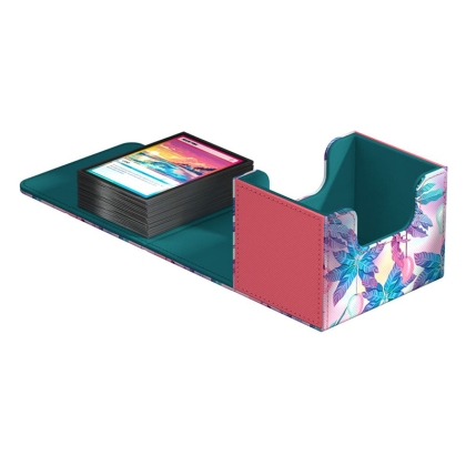 Ultimate Guard Sidewinder Floral Places Кутия за Съхранение на 100+ карти - Miami Pink