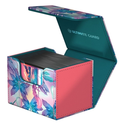 Ultimate Guard Sidewinder Floral Places Кутия за Съхранение на 100+ карти - Miami Pink