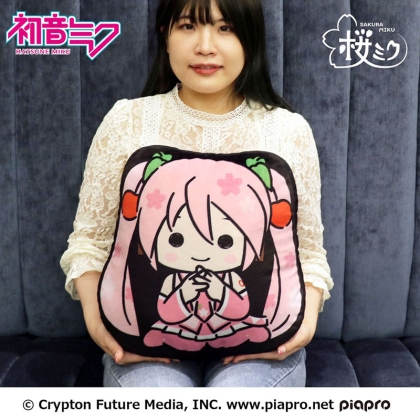 Hatsune Miku 2D Плюшена Играчка - Sakura Miku 34cm