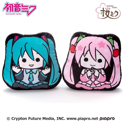 Hatsune Miku 2D Плюшена Играчка - Sakura Miku 34cm