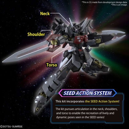 (HG) Gundam Model Kit Екшън Фигурка - Black Knight Squad Shi-ve.A 1/144