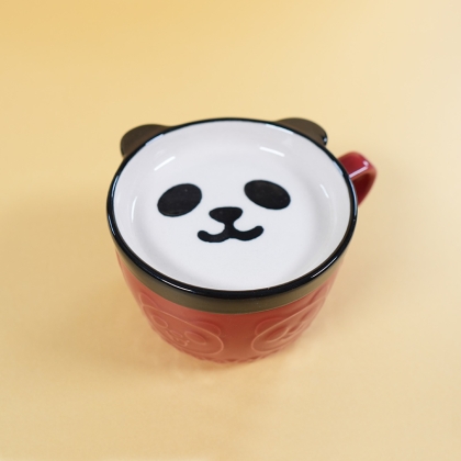 Set Ceramic Cup + Plate/Lid - Panda