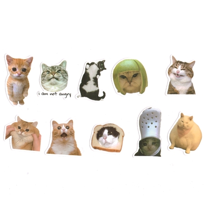 Cat Memes Ver. A Sticker Pack - 10pcs