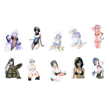 Anime Girls Sticker Pack - 10pcs
