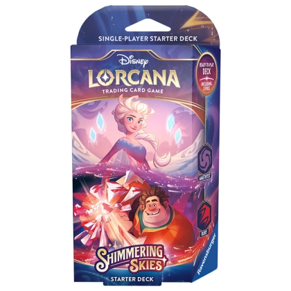 PRE-ORDER: Disney Lorcana TCG Shimmering Skies Starter Deck - Elsa/Wreck-It Ralph (Amethyst & Ruby)