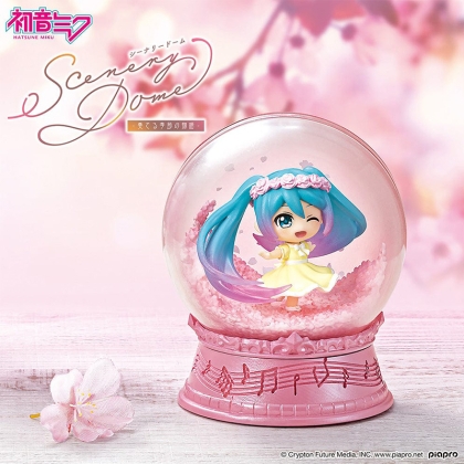 Hatsune Miku Mini Кутийка с Chibi Фигурка - Късметче - Snowglobes Scenery Domes