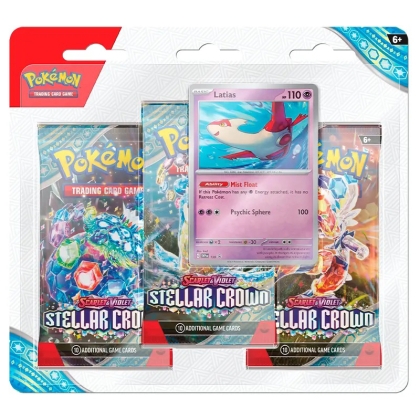 PRE-ORDER: Pokemon TCG Scarlet & Violet 7 Stellar Crown - 3 бустера Latias промо карта