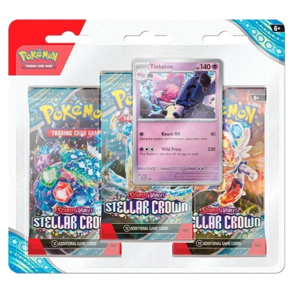 PRE-ORDER: Pokemon TCG Scarlet & Violet 7 Stellar Crown - 3 бустера Tinkaton промо карта