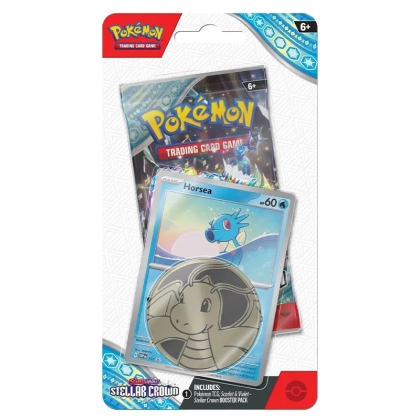 PRE-ORDER: Pokemon TCG Scarlet & Violet 7 Stellar Crown - Checklane Blister Horsea промо карта