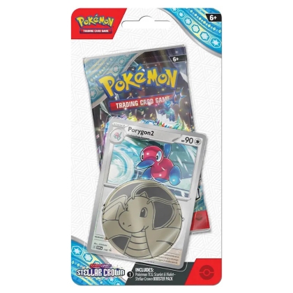 PRE-ORDER: Pokemon TCG Scarlet & Violet 7 Stellar Crown - Checklane Blister Porygon 2 промо карта