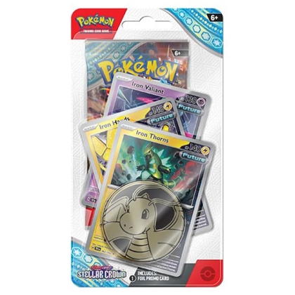 PRE-ORDER: Pokemon TCG Scarlet & Violet 7 Stellar Crown - Premium Checklane Blister Iron Thorns промо карта