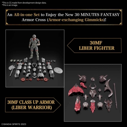 Gundam Model Kit 30 Minutes Fantasy Модел за Сглобяване - Liber Warrior 1/144