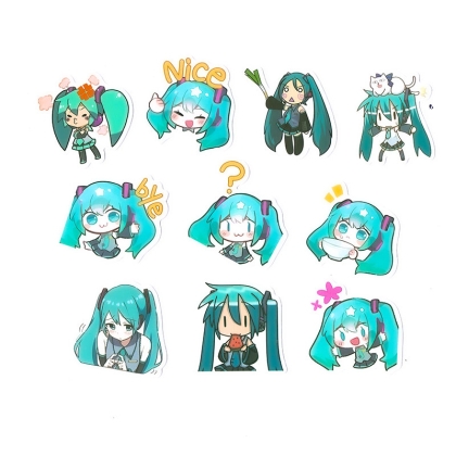 Vocaloid Sticker Pack - Hatsune Miku 10pcs