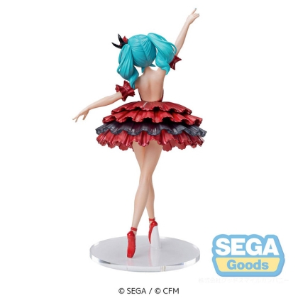 Full-body dynamic pose of Hatsune Miku PVC statue