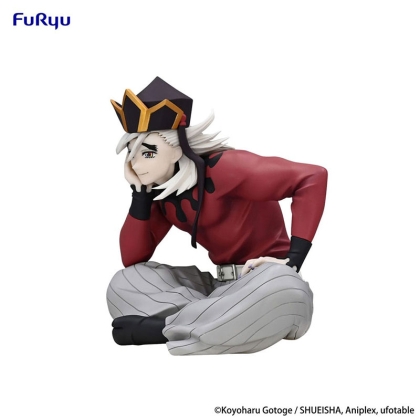 Front view of Douma PVC statue in lotus pose from Demon Slayer