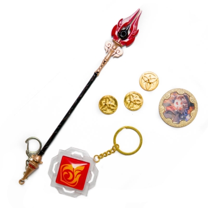 Genshin Impact Комплект Аксесоари - Hu Tao's Weapon - Staff Of Homa