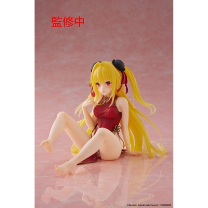 PRE-ORDER: To Love Ru Darkness PVC Statue - Desktop Cute Figure Golden Darkness (Chinese Dress Ver.) 13 cm