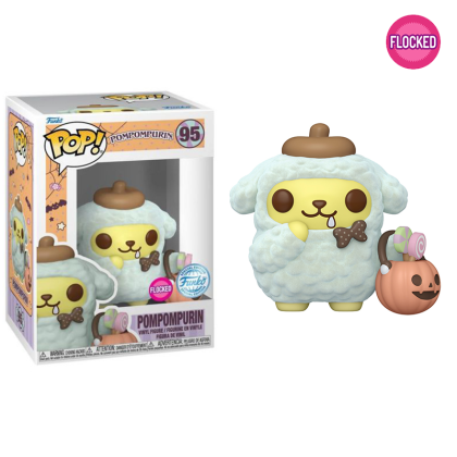 Sanrio: Hello Kitty and Friends Funko POP Vinyl Колекционерска Фигурка - Pompompurin with Busket (Flocked) (Special Edition) #95