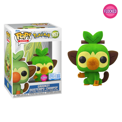 Pokemon Funko POP Vinyl Колекционерска Фигурка - Grookey (Flocked) (Special Edition) #957 