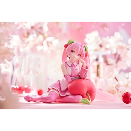 Hatsune Miku Desktop Cute Колекционерска Фигурка - Sakura Miku Cherry Cushion Ver.