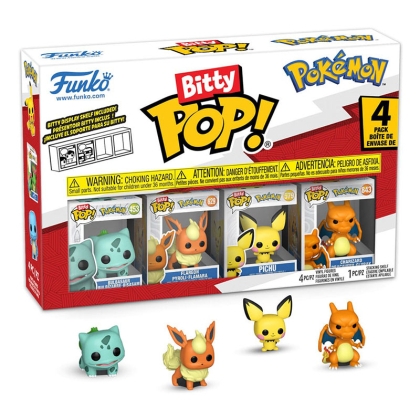 Pokemon Bitty POP! Mystery Box Комплект Фигурки - Bulbasaur, Flareon, Pichu, Charizard