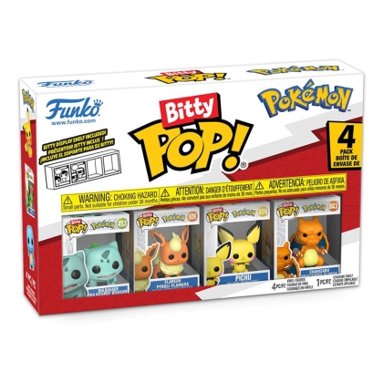 Pokemon Bitty POP! Mystery Box Комплект Фигурки - Bulbasaur, Flareon, Pichu, Charizard
