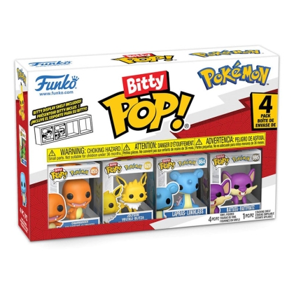 Pokemon Bitty POP! Mystery Box Комплект Фигурки - Charmander, Jolteon, Larpas, Rattata
