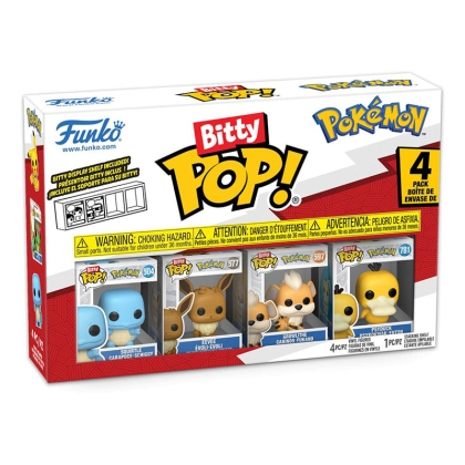 Pokemon Bitty POP! Mystery Box Комплект Фигурки - Squirtle, Eevee, Growlith, Psyduck