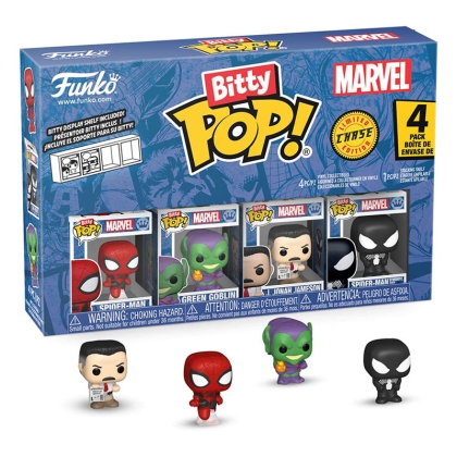 Spider-Man Bitty POP! Mystery Box Комплект Фигурки + Chase - Spider-Man, Green Goblin, J. Jonah Jameson