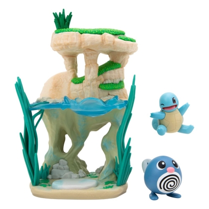 PRE-ORDER: Pokémon Environment Комплект Фигурки -  Shoreside Lake & Poliwag & Squirtle 