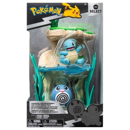 PRE-ORDER: Pokémon Environment Комплект Фигурки -  Shoreside Lake & Poliwag & Squirtle 