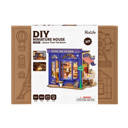 Robotime DIY Модел за Сглобяване - Leisure Time Tea Room