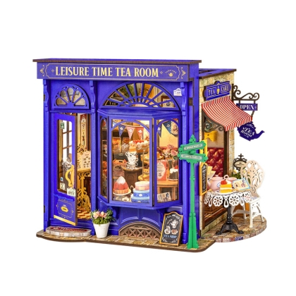 Robotime DIY Модел за Сглобяване - Leisure Time Tea Room