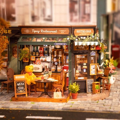 Robotime DIY Model Kit - Tipsy Restaurant