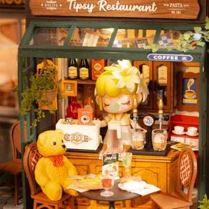 Robotime DIY Model Kit - Tipsy Restaurant