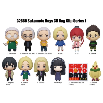 Sakamoto Days 3D PVC Bag Clips Series 
