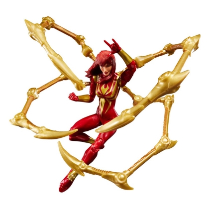 PRE-ORDER: Marvel Legends Magic: The Gathering Екшън Фигурка - Mary Jane Watson (Iron Spider) (plus Exclusive Foil Card) 