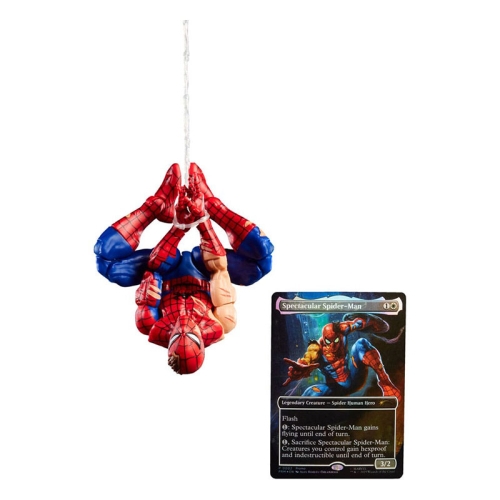 Marvel Spider-Man Magic The Gathering Екшън Фигурка - Battle-Damaged Spider-Man + Промо Карта