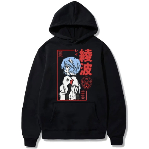 Evangelion Черен Суитчер с бродерия - Asuka Shikinami Langley