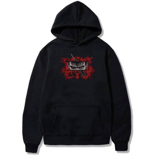 Berserk Черен Суитчер с бродерия - Guts