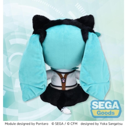 Hatsune Miku: Project DIVA Fuwa Petit Голяма Плюшена Играчка - Hatsune Miku Kitty Cat