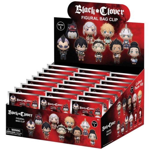 Black Clover 3D PVC Bag Clips Series 1 - Assortiment