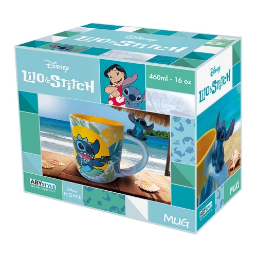 Disney Lilo & Stitch 3D Голяма Керамична Чаша - Hawaiian Stitch
