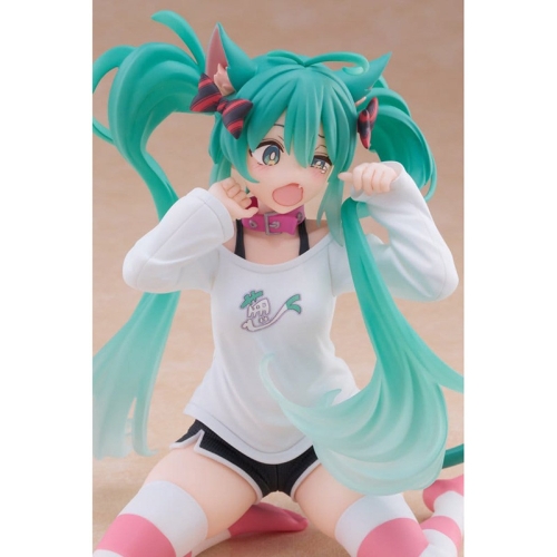 Hatsune Miku Колекционерска Фигурка - Desktop Cute Figure Hatsune Miku Cat Ear T-Shirt Ver. 
