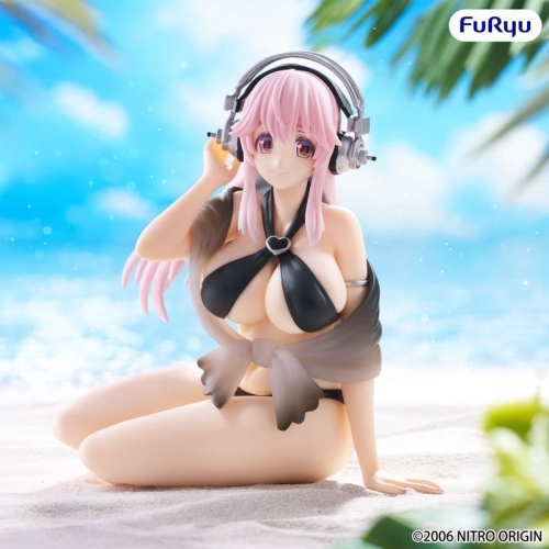 PRE-ORDER: Super Sonico Noodle Stopper PVC Statue Super Sonico Swimsuit Black Color Ver. 10 cm